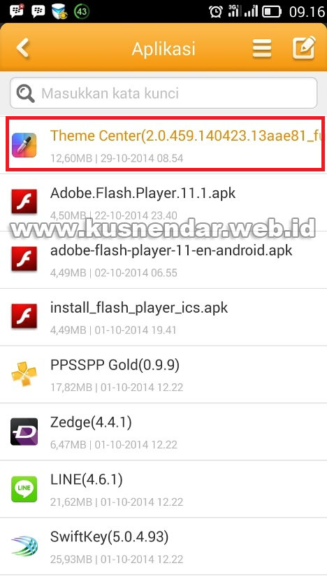 file apk di android