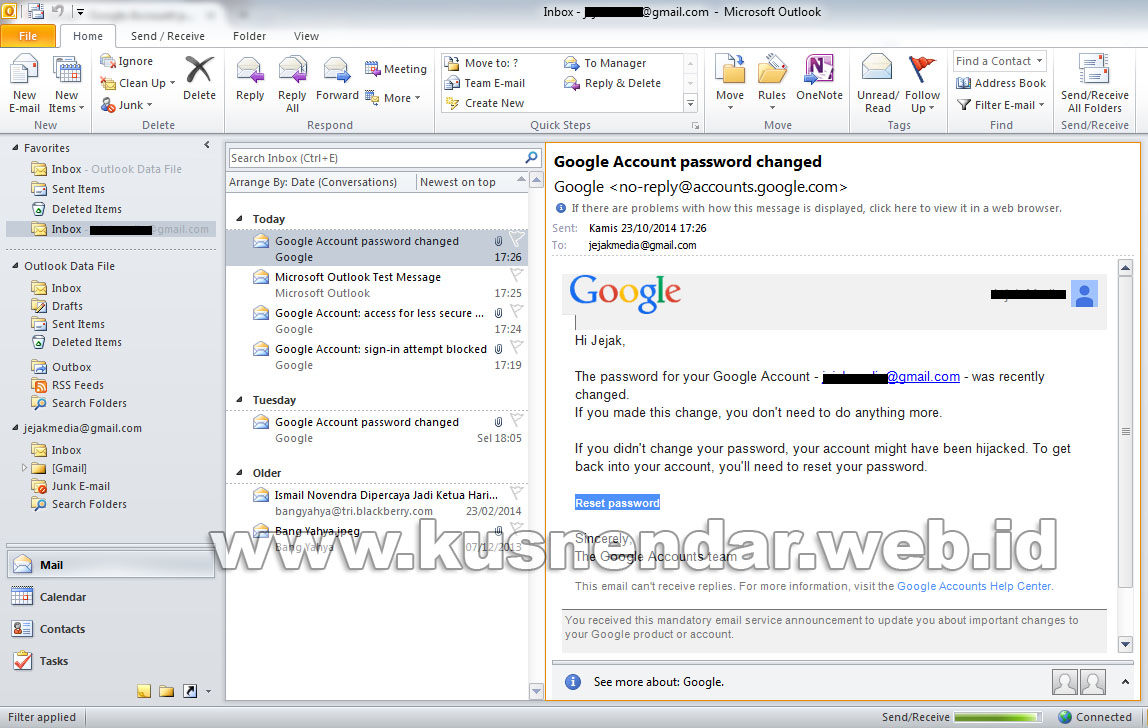 BERHASIL! Cara Menghubungkan Email GMail ke OutLook 2007 