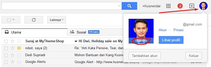 Cara Mengganti Foto Profil GMail, G+, dan YouTube  Kusnendar