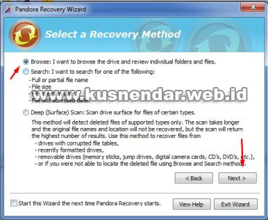 tutorial Menggunakan Pandora Recovery_5