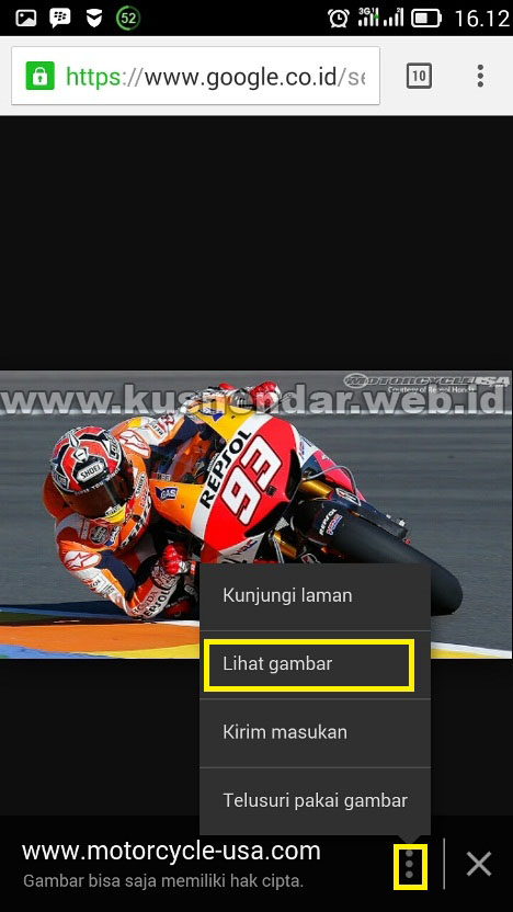 Download Gambar dari Android