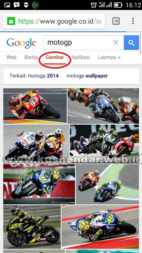 Mencari Gambar di Google Android