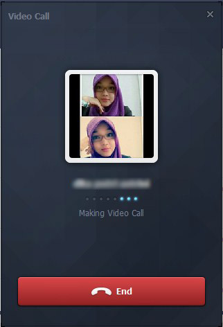 Panggilan Video Call di LINE PC