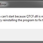Cara Mengatasi Error QTCF.dll
