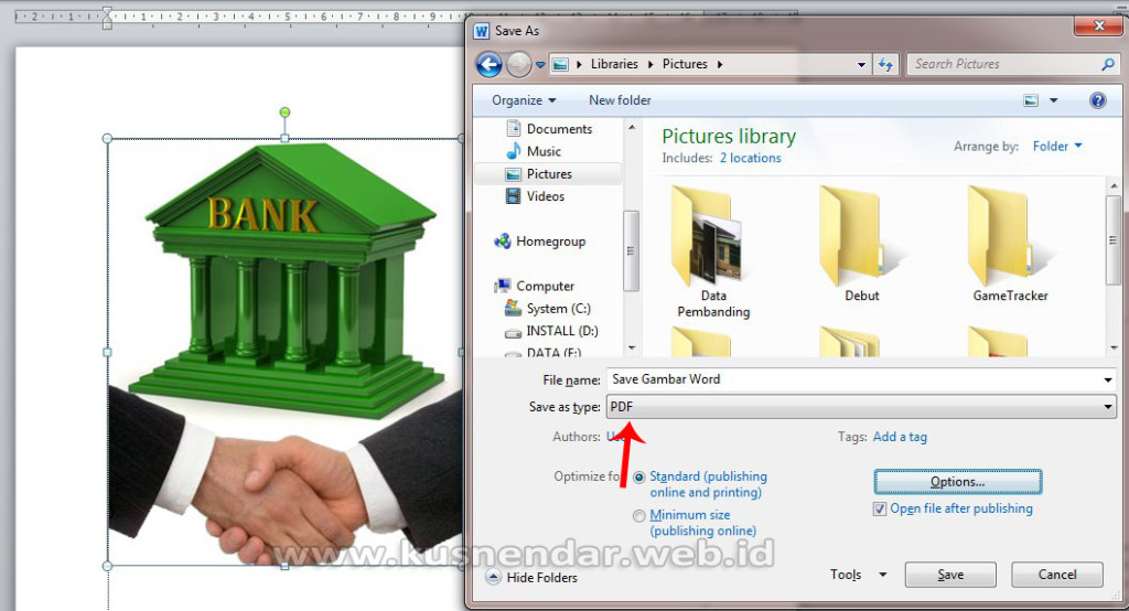 Save Gambar di Word ke PDF