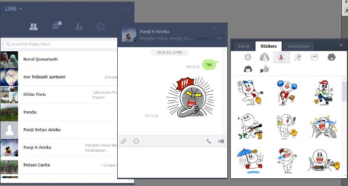 Line di Laptop Komputer