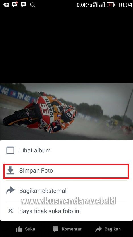 Cara download foto dari aplikasi FB Android