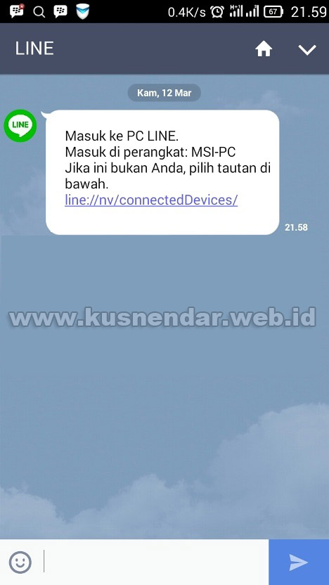 notifikasi login line pc