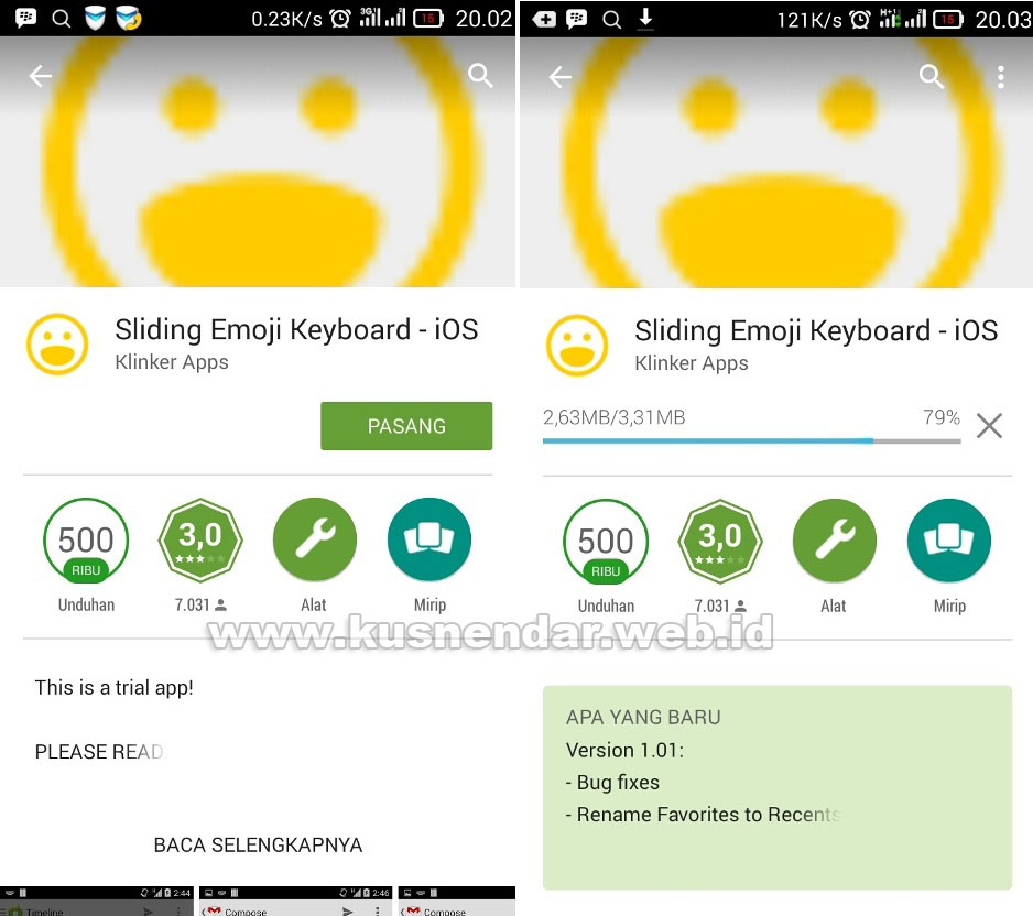 Aplikasi Emoji iPhone di Android