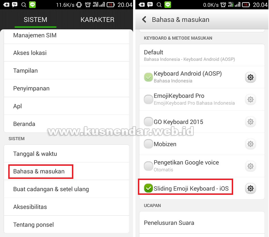 Setting Keyboard iPhone di Android