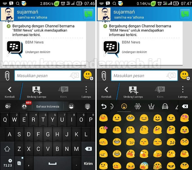 emoticon di keyboard go pro