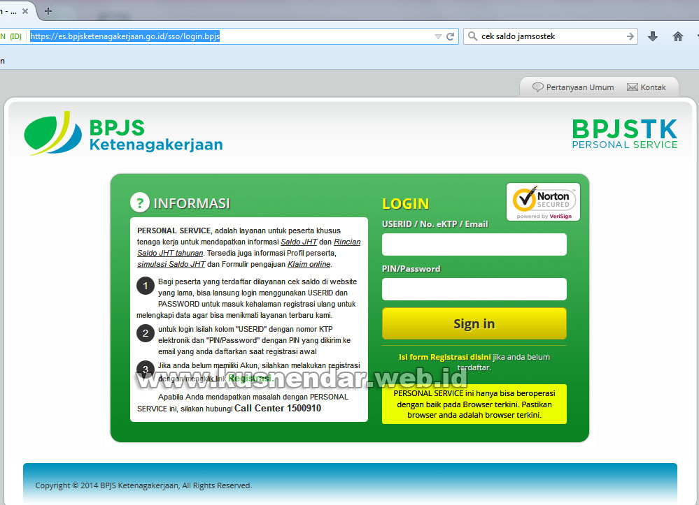 login bpjs ketenagakerjaan online