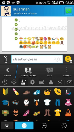 menambahkan emoticon bbm android