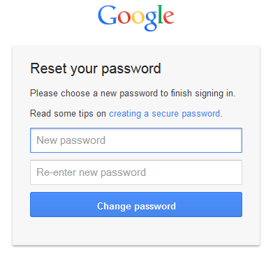 Memasukkan password baru email GMail