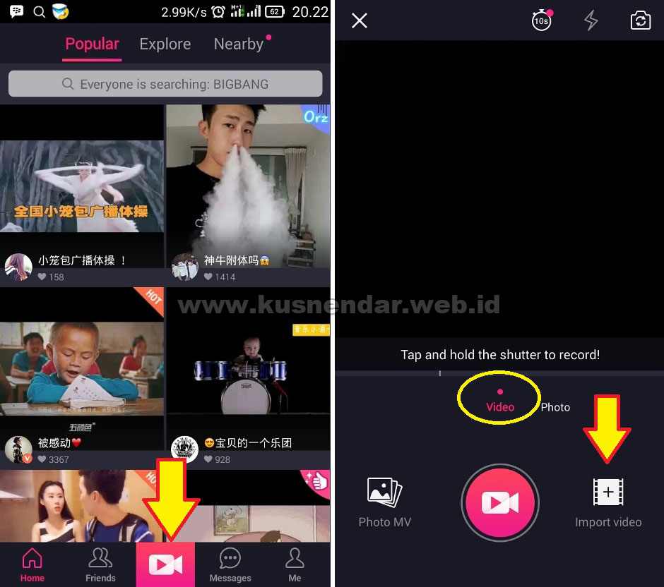 Cara edit video di meipai Android