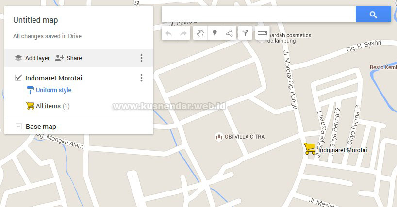 menambah nama tempat di Google Maps PC