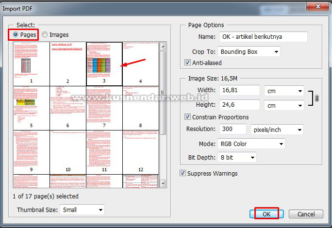 Open PDF di Photoshop