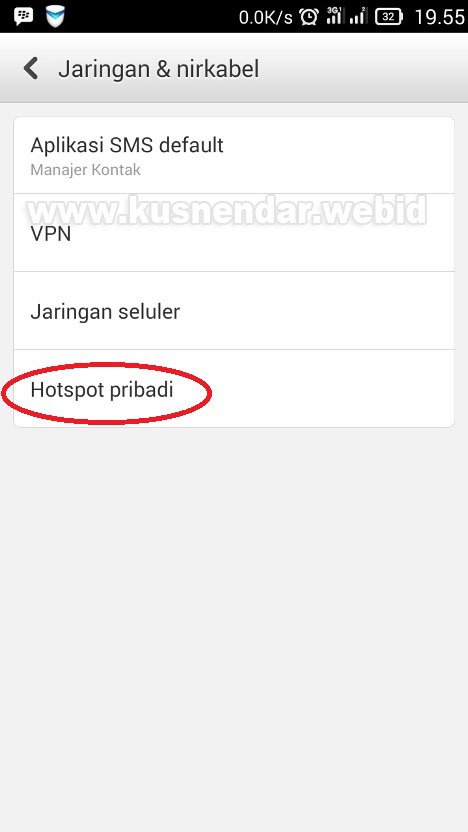 aktifkan hotspot HP