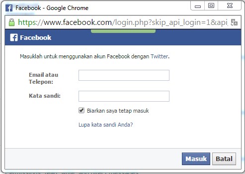 login fb via twitter