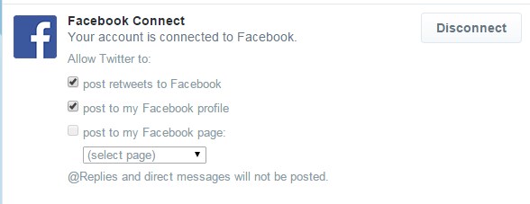 setting post twitter ke facebook