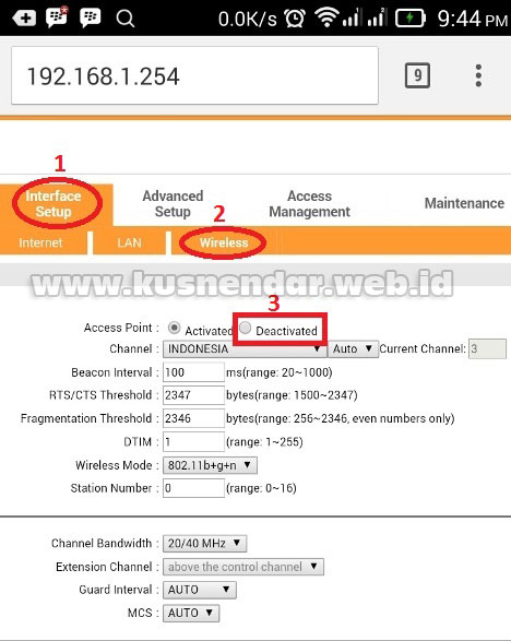 Mematikan Modem Speedy di Android