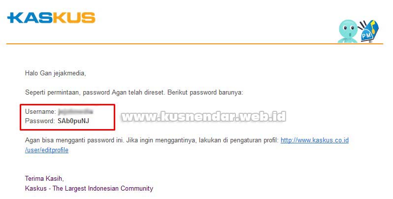 Reset Password Kaskus