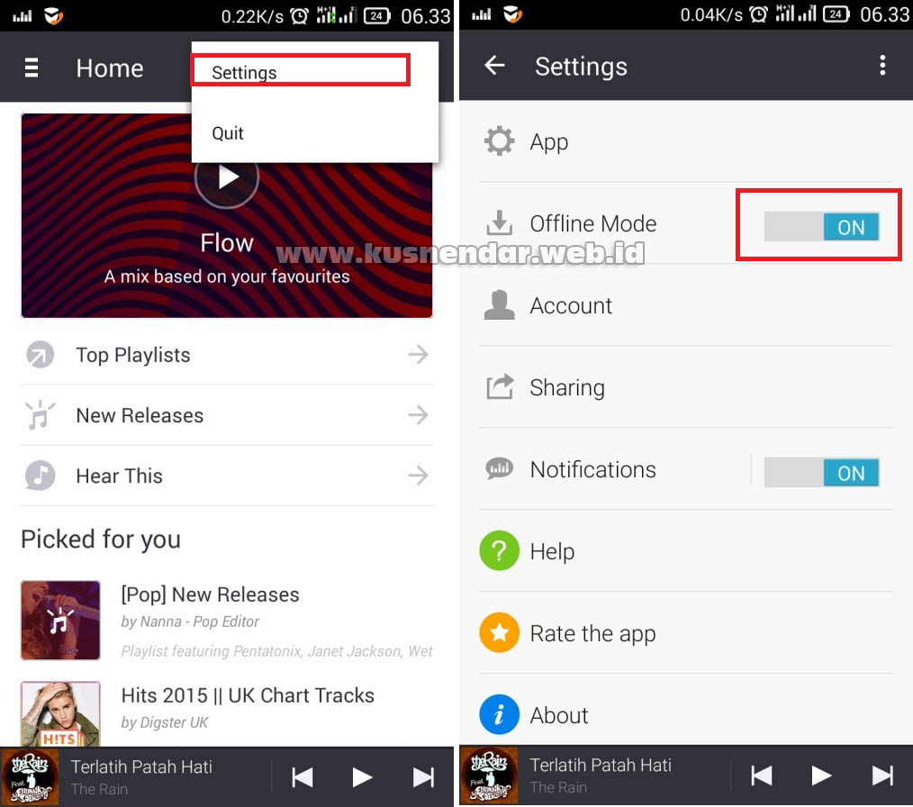 Offline Mode Aplikasi MP3 Online