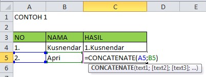 Rumus Gabung Kata Excel