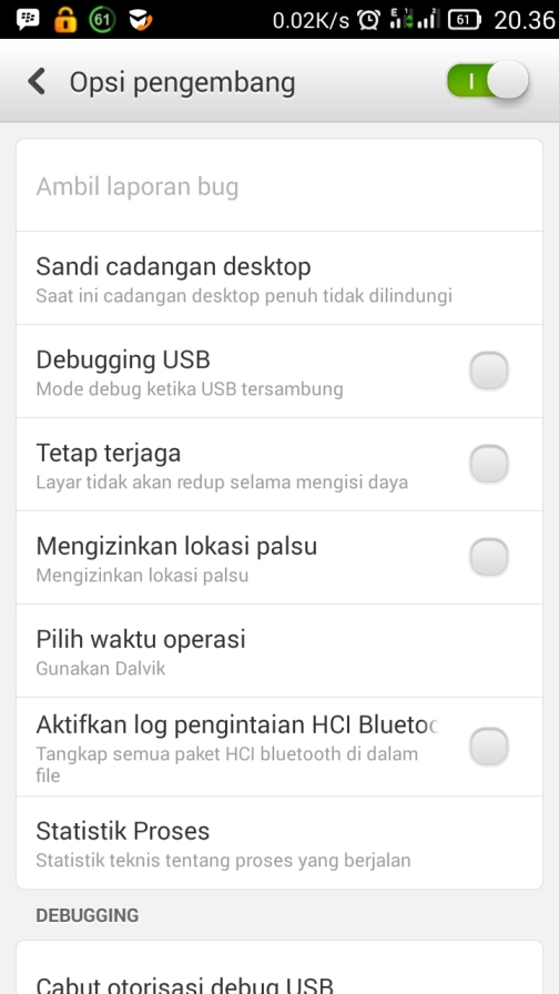 kode rahasia Lenovo Android