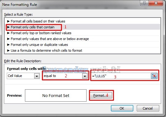 EQUAL TO CONDITIONAL FORMATTING