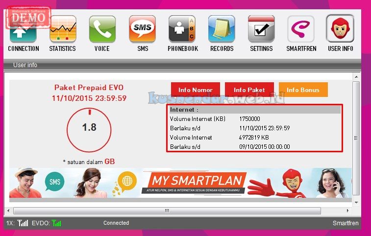 info kuota internet mdoem smartfren