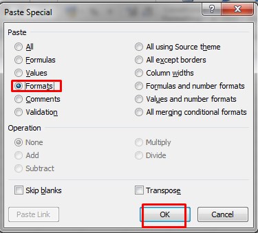 Paste Special Format Rumus Excel