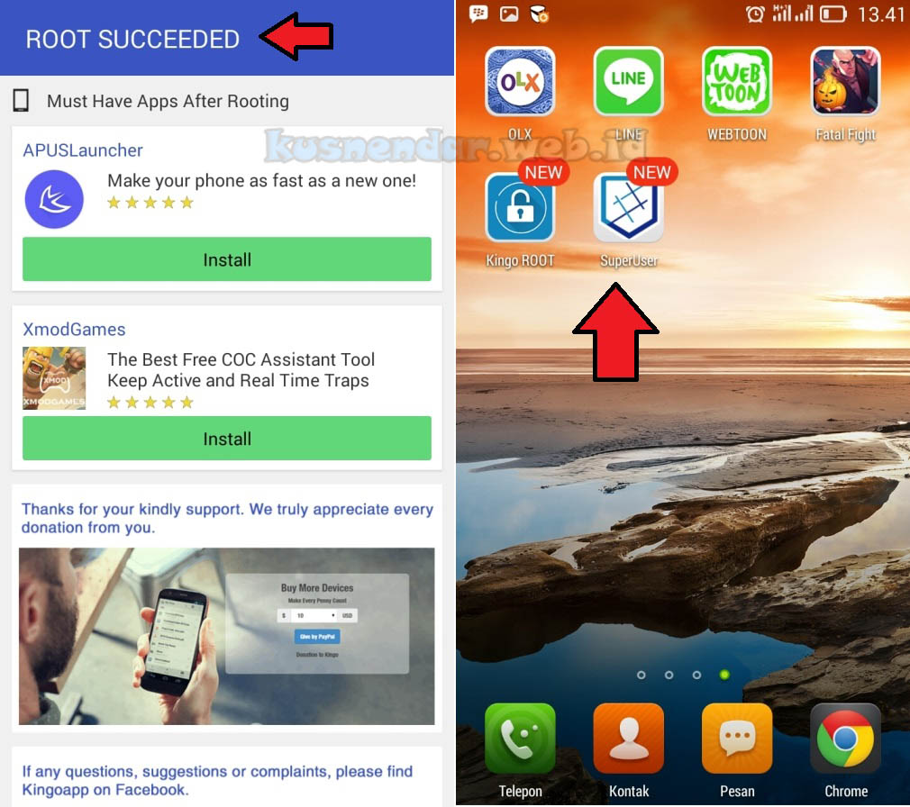 sukses root tanpa PC