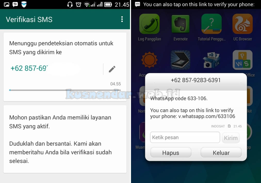 wait kode verifikasi Whatsapp