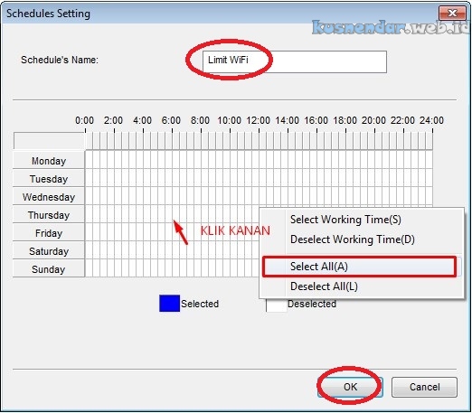 Schedule's Settings P2Pover