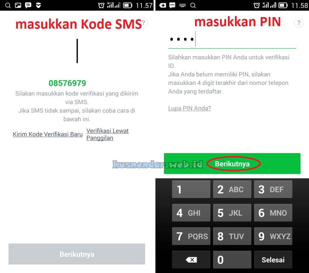 Verifikasi dan PIN LINE