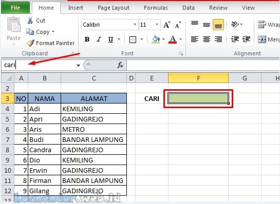 merubah variabel tabel excel