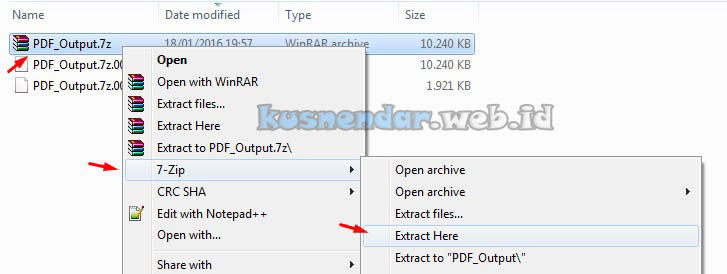 Ekstract File 7 Zip