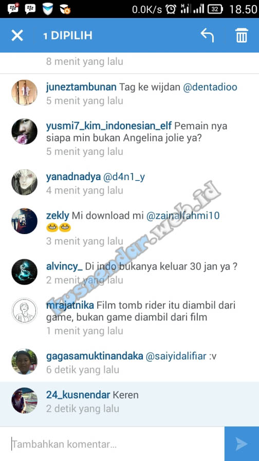 HAPUS KOMEN DI INSTAGRAM LAIN