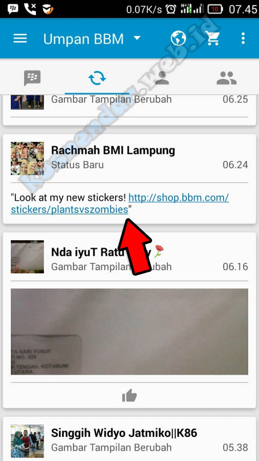 Link Stiker BBM Gratis