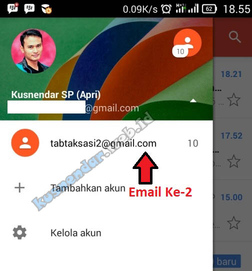 Cara Membuka 2 Email di Android