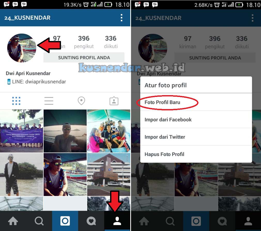 Cara Mengganti Foto Profil Instagram Kusnendar