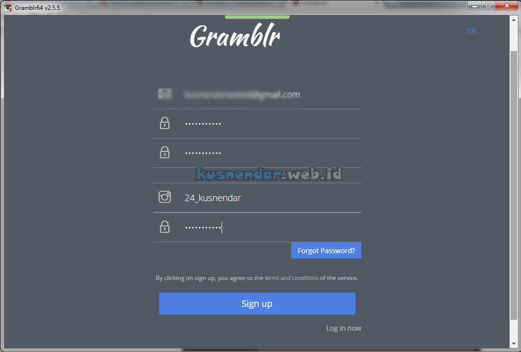 Daftar Akun Gramblr