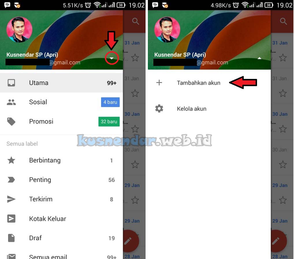 Tambah Email Yahoo di GMail Android