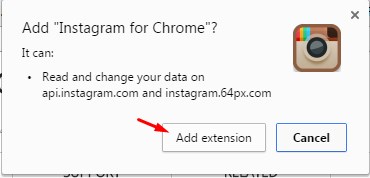 add extension instagram PC