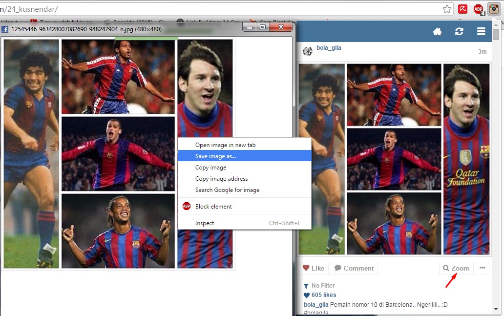 download foto instagram di PC