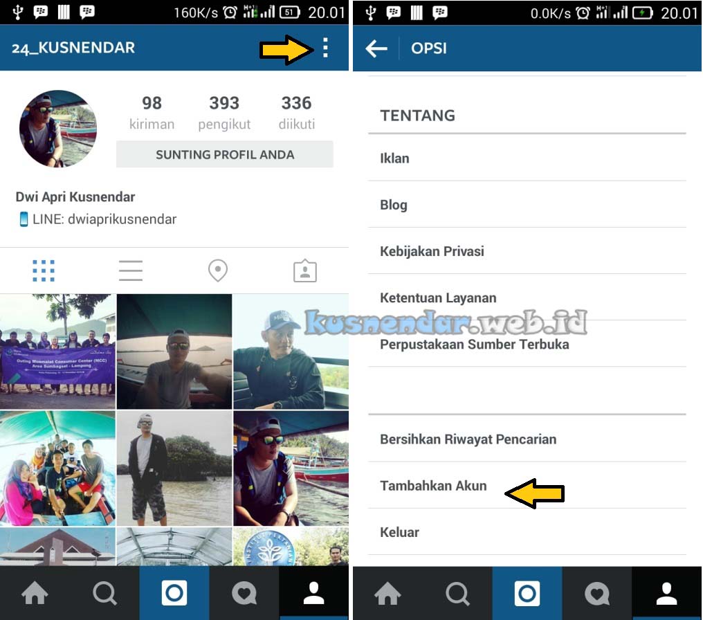 login dua Instagram