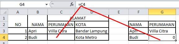 ANgka Nol Muncul di Rumus Excel