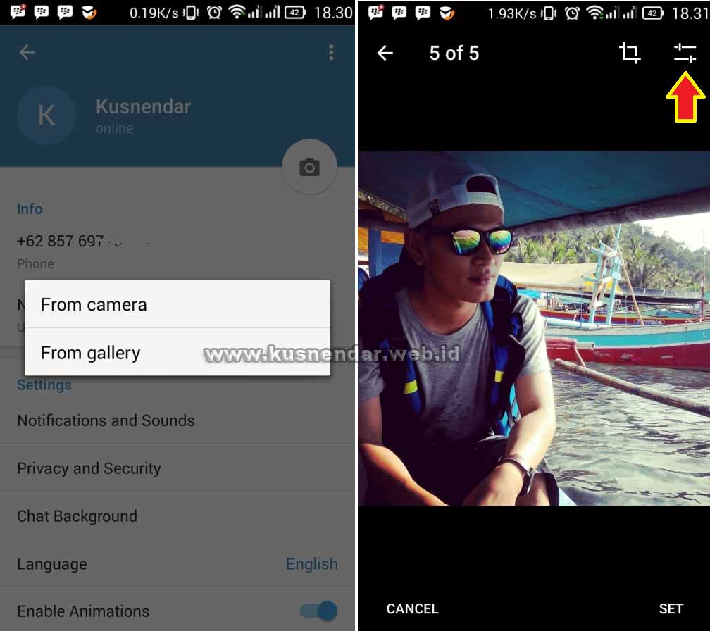 Edit Foto DP Telegram