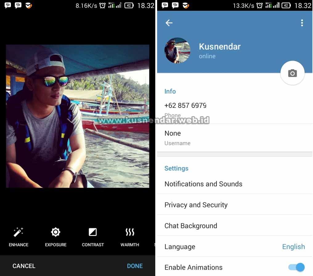 Ganti Foto DP di Telegram
